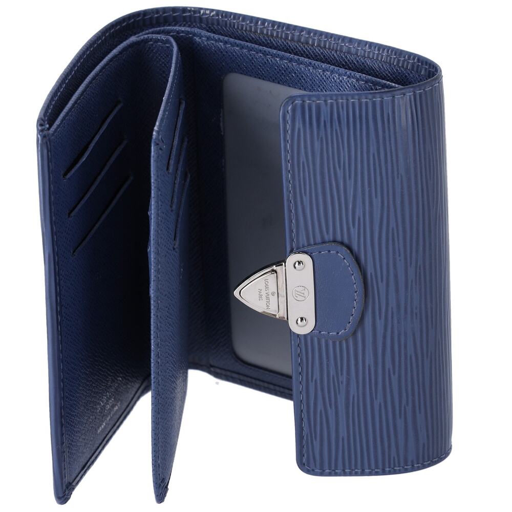 Louis Vuitton Koala Trifold Wallet M5801G Blue Myrtilles Epi Leather - Picture 6 of 9